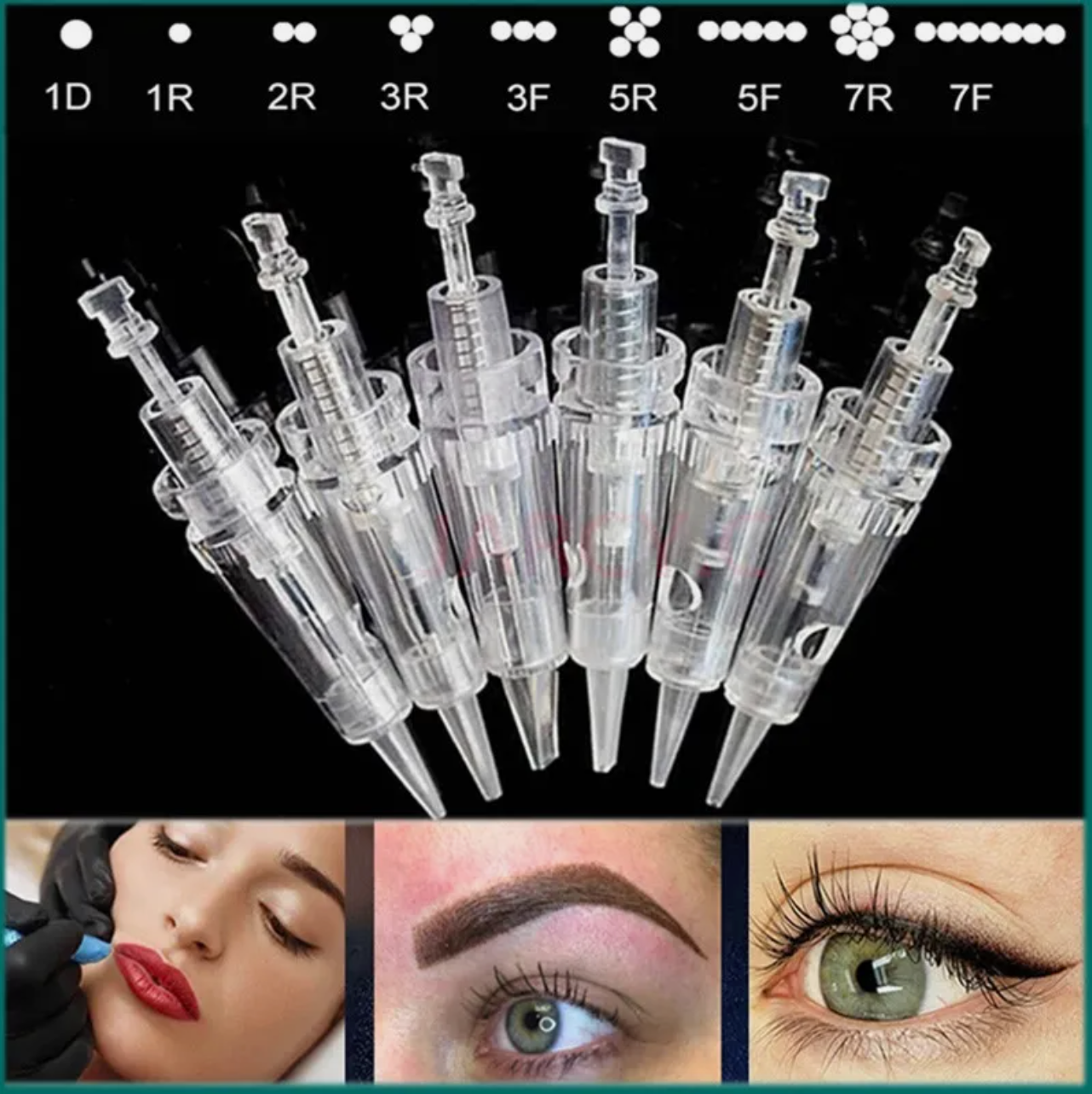 10 Pack Assorted Sizes 1P 7F Tattoo Cartridge Needles For Eyebrow & Lip PMU  Machines, Micro Pigmentation Device Compatible From Guapapermanentmakeup,  $0.79 | DHgate.Com